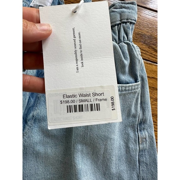 Frame Elastic Waist Denim Shorts Small NWT - Picture 7 of 11